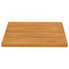vidaXL Bath Mat Plain Brown 52 x 50 cm Wood