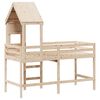 vidaXL Loft Bed with Ladder and Roof without Mattress 90x190 cm Single