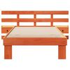 vidaXL Bed Frame with Headboard Wax Brown 80 x 200 cm Solid Pine Wood