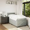 vidaXL Box Spring Bed with Mattress Light Grey 100x200 cm Velvet
