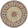 vidaXL Mosaic Bistro Set Terracotta and White Iron and Ceramic