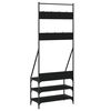 vidaXL Clothes Rack with Shoe Storage Black 72x34x184 cm