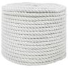 vidaXL Cotton Rope 10 mm 100 m White 100% Cotton