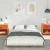 vidaXL Floor Bed Frame Wax brown 120 x 200 cm Solid pine wood