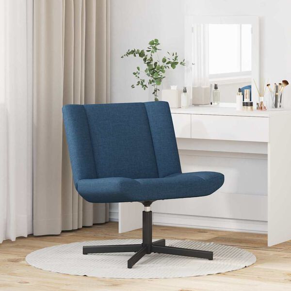 vidaXL Swivel Chair Blue 63 x 75 x 76 cm Fabric