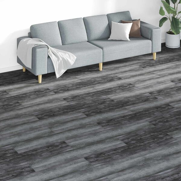 vidaXL Flooring Planks 18 pcs Grey 5.26 m&sup2; PVC