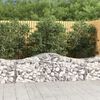 vidaXL Arched Gabion Baskets 13 pcs 200x50x60/80 cm Galvanised Iron