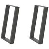 vidaXL Dining Table Legs U-Shaped 2 pcs Anthracite 50x(72-73) cm Steel