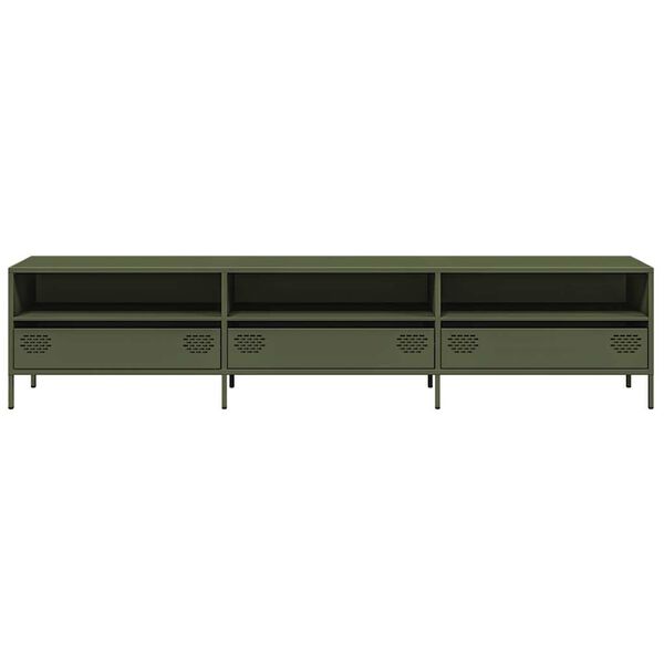 vidaXL TV Cabinet Olive Green 202x39x43.5 cm Cold-rolled Steel