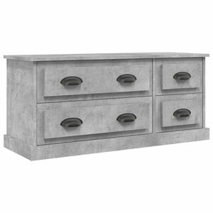 vidaXL TV Cabinet Concrete Grey 100x35,5x45 cm Engineered Wood
