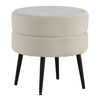 Venture Home Pouffe Pot 40x40x40 cm Velvet Black and Light Beige