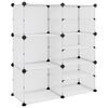 vidaXL Shoe Rack Transparent 84x31.5x93 cm PP