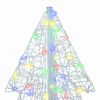 vidaXL Christmas Tree with 160 LEDs Multicolour 150 cm Acrylic