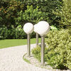 vidaXL Bollard Lights 3 pcs 80 cm Stainless Steel IP44