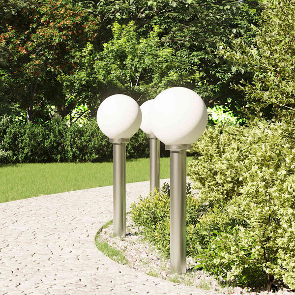 vidaXL Bollard Lights 3 pcs 80 cm Stainless Steel IP44