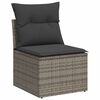 vidaXL 2 Piece Garden Sofa Set with Cushions Grey Poly Rattan Acacia