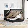 vidaXL Ottoman Bed with Mattresses Black 140x200cm Velvet