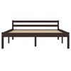 vidaXL Bed Frame without Mattress Dark Brown Solid Pine Wood 120x200 cm