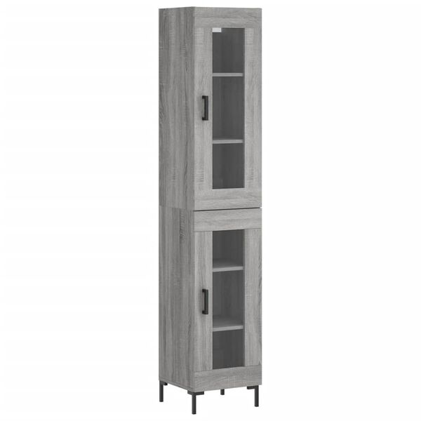 vidaXL Highboard Grey Sonoma 34.5x34x180 cm Engineered Wood