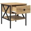 vidaXL Bedside Cabinet with Drawer 2 pcs Artisan oak 40 x 42 x 45 cm