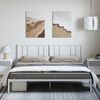 vidaXL Metal Bed Frame without Mattress with Headboard White 193x203cm