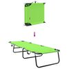 vidaXL Folding Sun Lounger 2 pcs Green 188 x 57 x 86.5 cm Polyester