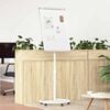 vidaXL Magnetic Whiteboard Height Adjustable with Wheel White and grey