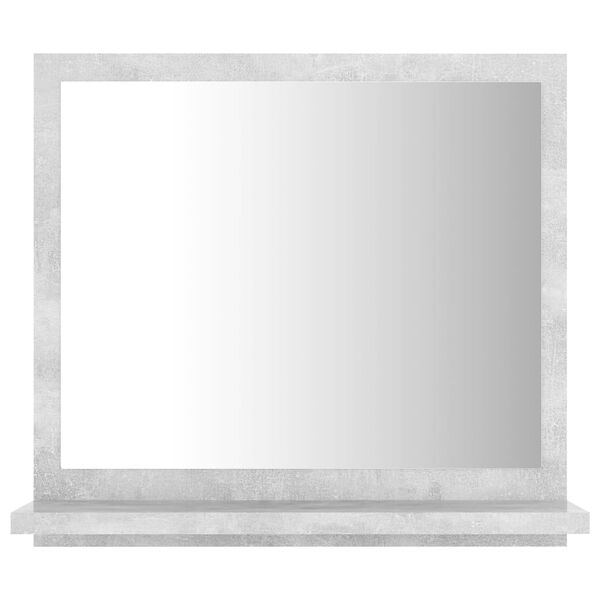 vidaXL Bathroom Mirror Concrete Grey 40x10.5x37 cm Engineered Wood
