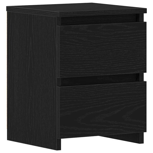 vidaXL Bedside Cabinet Black Oak 30 x 30 x 40 cm Engineered Wood