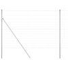 vidaXL Ground Fix Welded Wire Fence 50 x 1.6 m Galvanised Steel Silver