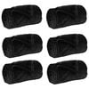 vidaXL Throw Blankets 6 pcs Black 220 x 240 cm 8.24 kg Fleece