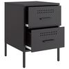 vidaXL Bedside Cabinets 2 pcs Black 36x39x50.5 cm Steel