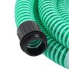 vidaXL Suction Hose with Brass Connectors Green 1.1" 7 m PVC