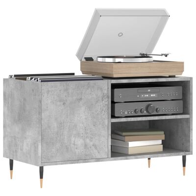 vidaXL Record Cabinet Concrete Grey 85x38x48 cm Engineered Wood