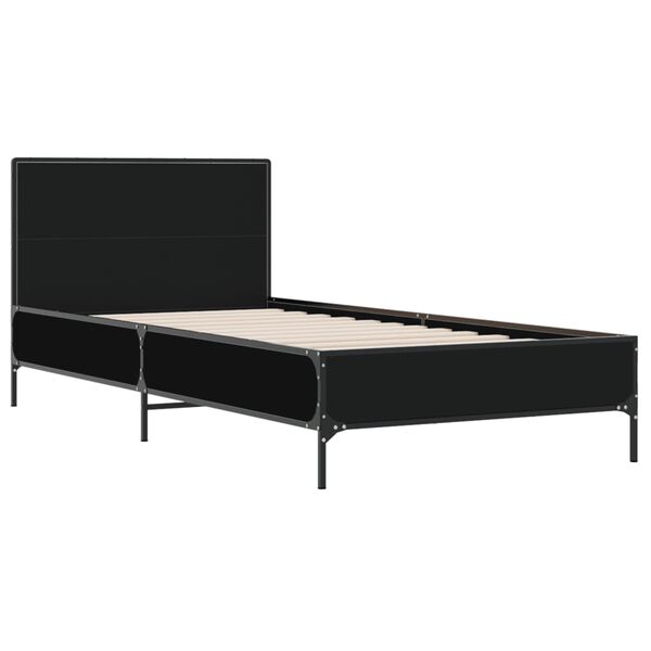 vidaXL Bed Frame without Mattress Black 90x200 cm