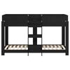 vidaXL Bunk Bed for Kids Black Oak 80 x 190 cm Engineered Wood