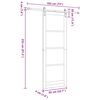 vidaXL Sliding Door ORKDAL Natural 83 x 232 cm