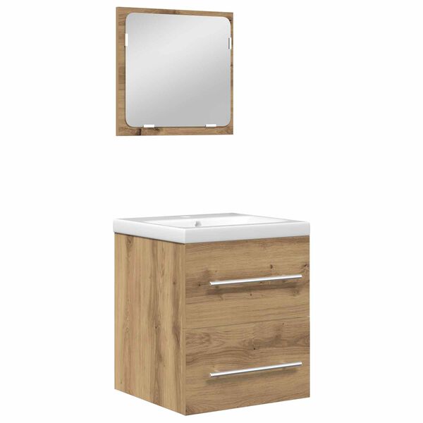 vidaXL Bathroom Furniture Set 2 pcs Artisan Oak Engineered Wood