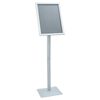 vidaXL Pedestal Poster Stand Silver 32.5 x 27 x 126 cm