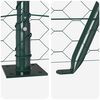 vidaXL Fence Post Green 25 x 1.4 m (50 mm mesh) Steel and PVC