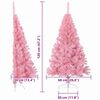 vidaXL Artificial Pre-lit Christmas Tree with 150 LEDs Pink 120 cm PVC