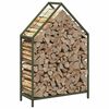 vidaXL Firewood Rack Olive Green 60x25x90 cm Cold-rolled steel