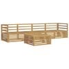 vidaXL Outdoor Sofa Set 5 pcs White Solid Acacia Wood
