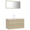 vidaXL Bathroom Furniture Set Sonoma Oak Engineered Wood (804884+148625)