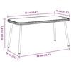 vidaXL Coffee Table Black 90 x 45 x 43 cm Poly Rattan and glass