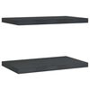 vidaXL Wall Shelves 2 pcs 50x30 cm Black Stainless Steel
