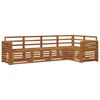 vidaXL Sectional Sofa Set 5 pcs Natural Solid Acacia Wood