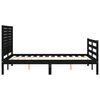 vidaXL Bed Frame without Mattress Black Double Solid Wood