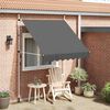 vidaXL Manual Retractable Awning 200 cm Anthracite