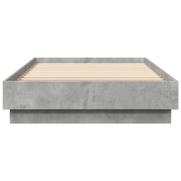 vidaXL Bed Frame without Mattress Concrete Grey 90x200 cm